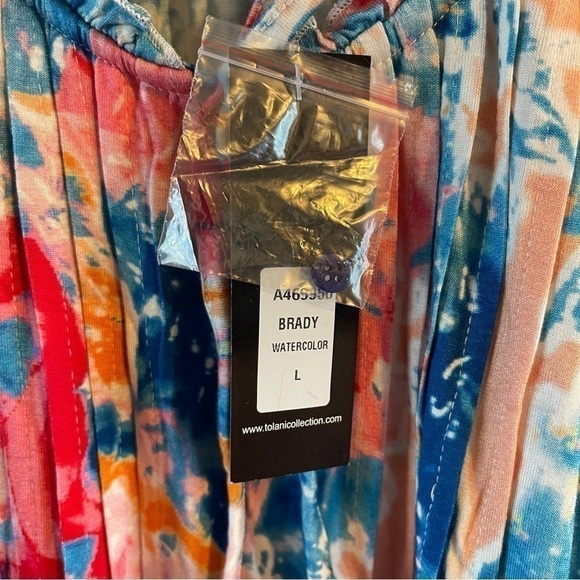 NWT Tolani Collection LongSleeve V-Neck Blouse with front tie. Size L Brady - Picture 9 of 16